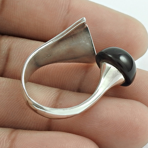 Design classique bijoux décontractés 925 argent Sterling naturel Quartz fumé pierre précieuse Unique Designer bague bijoux faits à la main pour femme - Product Image 4