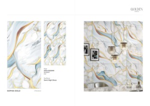 Azulejos de porcelana esmaltada digital de diseño moderno de 600x1200mm, azulejos antideslizantes para actualización de interiores escolares para apartamentos - Product Image 2