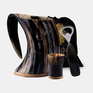 Jarra de Cerveza Vikinga Ecológica de Cobre Pulido, Diseño Art Deco, Decoración de Cumpleaños, Precio de Fábrica - Product Image 1