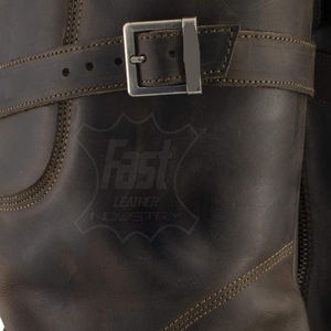 Chaussures longues en cuir pour hommes au design classique, chaussures de marche décontractées, respirantes, en cuir véritable, chaussures longues pour hommes - Product Image 5