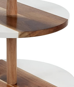 Soporte de madera para postres y pasteles de 2 niveles de la mejor calidad, hogar, hotel, restaurante, boda a bajo precio - Product Image 3