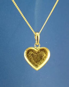 Sólido 9ct oro corazón colgante joyería hallazgos 12X7MM DIY artesanía suministros adecuado resina collar hacer hecho a mano recuerdo regalo - Product Image 1