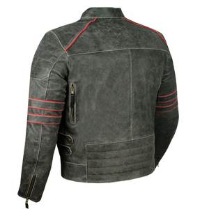 Vente en gros Veste en cuir véritable de vachette de haute qualité pour hommes style High Street pour hommes mode décontractée vente en ligne - Product Image 3