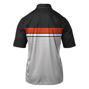 Maillot de golf en coton brodé à motifs solides avec logo personnalisé de haute qualité pour hommes pour polo - Product Image 4