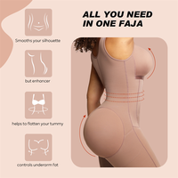 Moldeador de cuerpo completo de alta calidad BBL, levantador de glúteos para mujeres, venta al por mayor, ropa moldeadora colombiana, nivel de control firme, características de talla grande