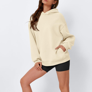 Haute qualité sur mesure plaine polaire surdimensionné pull à capuche femmes respirant surdimensionné Streetwear pull à capuche - Product Image 5
