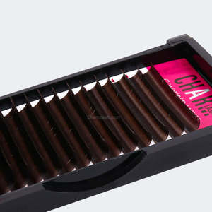 Emballage de cils marron d'aspect naturel de qualité supérieure vente en gros de cils de vison extension de las fournitures bac à papier écologique OEM - Product Image 4