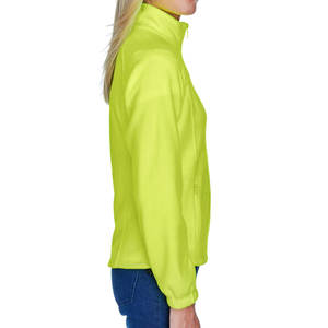 Chaqueta polar con cremallera para mujer, chaqueta de seguridad amarilla - Product Image 3