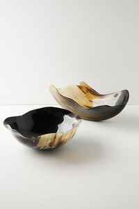 Cuenco de cuerno de búfalo hecho a mano forma aleatoria superficie brillante 10 "tamaño buey cuernos de vaca tonos naturales decoración de MESA CENTRO cuencos de mesa - Product Image 2