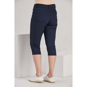 Pantalon Capri en coton bleu marine grande taille - Product Image 3