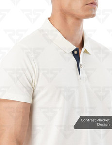 Camiseta Polo bordada personalizada de alta calidad para hombre, camiseta transpirable de manga corta de color liso, tela de Pakistán - Product Image 5