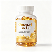Haoxuan ODM Omega 3 Balık Yağı Şişe Etiketleri Altın Varaklı PET Su Geçirmez Çıkartmalar Yumuşak Kapsül Takviye Paketlemeleri İçin