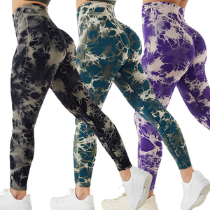 custom New Design Women High Waisted Tie Dye Printed Leggins Women Fitness Tight Quick Drying <b>Butt</b> <b>Lift</b> Yoga Pants <b>leggings</b> - Product Image 6