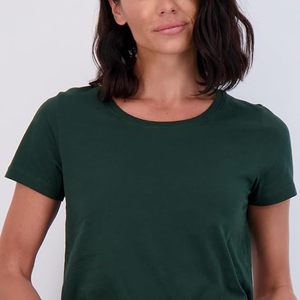 OEM service personnalisé t-shirt femmes, logo personnalisé mâcher cou t-shirts pour femmes - Product Image 5