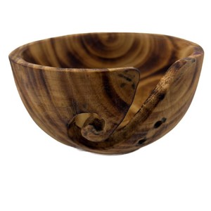 Bol à fil en bois lisse, éco-responsable, fait main, portable et léger, organisateur d'accessoires de tricot, style unique et simple, pour crochet - Product Image 5