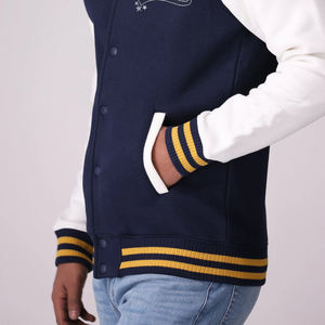 Chaqueta Universitaria Personalizada de Alta Calidad para Hombre, 100% Algodón, Impermeable, Resistente al Viento, Estilo Béisbol, Cuello Alto, para Invierno y Actividades al Aire Libre - Product Image 3