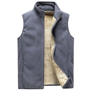 Gilet en toile imperméable pour homme, sans col, sans manches, veste chaude pour l'automne et l'hiver - Product Image 6