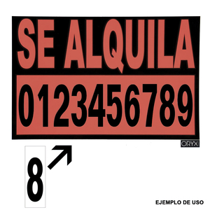 Numero Adesivo 46x140 mm. No. 8 - Product Image 2