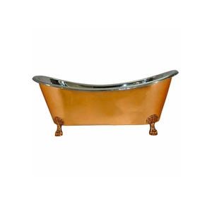 Baignoire côté seul Prix d'usine Baignoire en fonte Baignoire jupe en cuivre Baignoire finition antique - Product Image 6