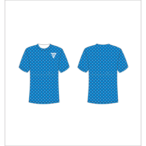 Camiseta de Manga Corta para Hombre, Azul con Puntos, Cuello Redondo, Corte Regular, Informal, Transpirable, Tejida, Trackstar OEM, Marca Privada TSI-G05-P0737 - Product Image 1