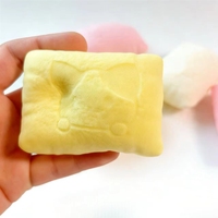 Jouet Squishy Chaton en forme de pain, à remontée lente, mini, mignon, visage de chat, anti-stress, anti-anxiété, jouet à presser, Kawaii, alimentaire