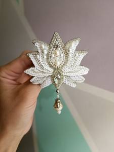 Beaded brooches Handmade designer brooch. High quality accessories. <b>Unique</b> design brooch. <b>Baby</b> shower best <b>gift</b>. - Product Image 3