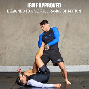 Jitsu BJJ rash GUARD ของผู้ชายเสื้อรัดรูปแขนยาวสำหรับฝึกกีฬา Nogi - Product Image 5