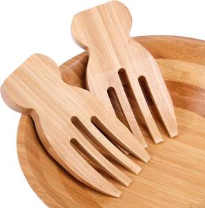 Mains à salade en bois Couverts au design unique Mains à salade en bois pour artisanat en gros Mains de fruits à salade en bois - Product Image 3