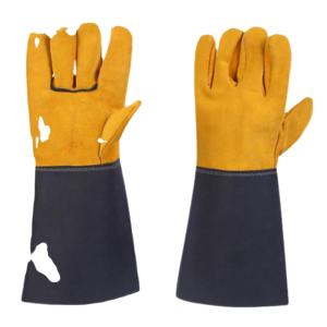 Gants de sécurité en cuir de vachette fendu Respirant Heavy Duty Industrial Welder Gants de travail Résistant au feu et à la chaleur Certifié EN388 - Product Image 1