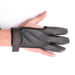 Gants de tir à l'arc légers en PVC gant de tir traditionnel à 3 doigts pour garde-main de doigt extérieur classique et à arc long - Product Image 6