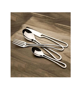 Couverts de voyage portables personnalisés, ustensile de bureau réutilisable en acier inoxydable avec poignée sculptée en acier miroir - Product Image 2