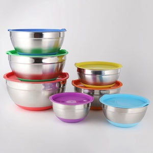 <b>Red</b> Enamel Finished bowl Stainless Steel Bowl Lid Modern Luxury Design Eco-Friendly Washable for Kitchen Hotel Restaurants <b>Hot</b> - Product Image 3