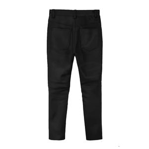 Pantalones de Cuero Genuino de Color Sólido Casuales para Hombre de Alta Calidad, Ropa Urbana Más Vendida con Logotipo Personalizado en Pantalones de Cuero Casuales - Product Image 6