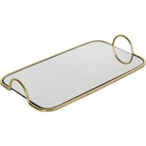 Plateau rond en métal et en verre miroir de conception artisanale avec une qualité supérieure utilisé pour un usage élégant à la maison et à l'hôtel - Product Image 3