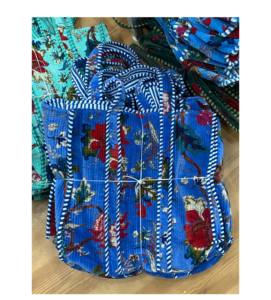 Bolso de mano de terciopelo de alta calidad, bolso de mercado Jhola, recién llegado, bolso de compras acolchado grande para mujer, forro de algodón de estilo de moda Vintage - Product Image 3