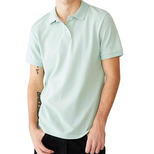 Hombres Casual Manga Corta Cuello Acanalado Deportes Golf Polo Camisetas Casual Streetwear Algodón Golf Polos - Product Image 5