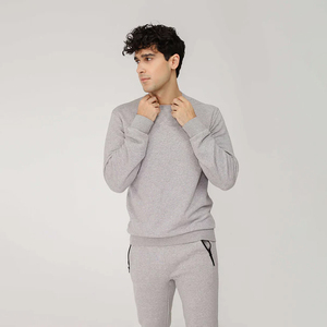 เสื้อสเวตเชิ้ตผู้ชายแบบกำหนดเอง ผู้ผลิต 100% รับผลิตแบบ OEM เสื้อสเวตเชิ้ตผู้ชายผ้าฝ้าย 100% คอกลม แขนยาว เนื้อผ้าหนา - Product Image 5