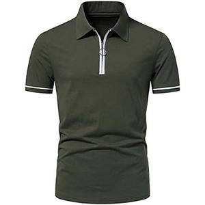 Polos de talla grande de algodón de verano, camisetas de Golf ajustadas de manga corta para hombre, pulóver, ropa para hombre, camisetas personalizadas con media cremallera - Product Image 4