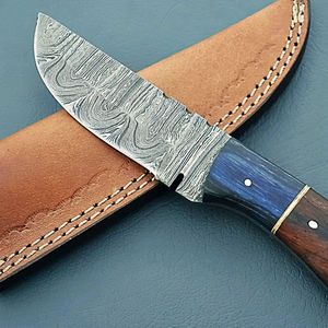 Couteau de chasse Bowie à lame fixe fait main, acier inoxydable, lame à pointe dentelée, manche en bois d'olivier, qualité supérieure, OEM - Product Image 3