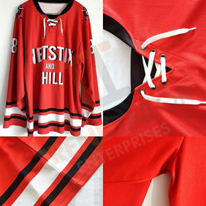 Maillots de hockey pour jeunes hommes, personnalisables, vêtements de hockey sur glace vierges, nom et numéros cousus - Product Image 6