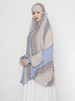 Colección Sanash Más Vendida, Vestido de Rayón con Estampado Floral para Mujer Adulta, Manga Larga, Ligero, Transpirable, Personalizado para Oración (Namaz)
