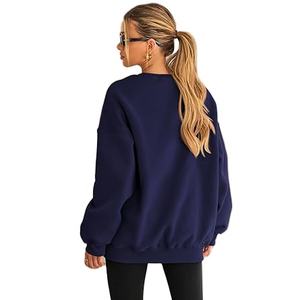 Sweat-shirt long en coton pour femmes unisexe sweat polaire à épaules tombantes sweat-shirt personnalisé pour femmes sweat à capuche à épaules tombantes pour femme - Product Image 4