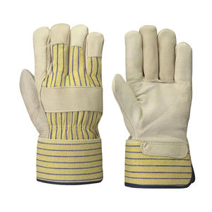 Gants de sécurité pour hommes taille XL personnalisée Gants de sécurité résistants pour travaux industriels en cuir de vache fendu avec doublure en coton latex anti-coupure - Product Image 3