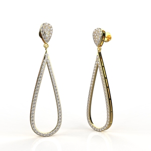 Avarta Jewellery 14k <b>Enchantic</b> Moissanite Diamond Dangler Earrings - Product Image 1