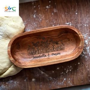 Cuenco de madera personalizado, masa grabada, boda, parejas, compromiso, regalo de aniversario - Product Image 2