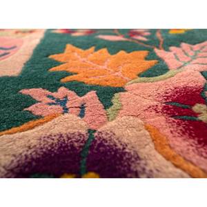 Tapis en laine noués à la main Aalam, motif floral et abstrait rouge et orange, 9x12 rectangulaire, pour entrée et salon Pae-5451 - Product Image 3