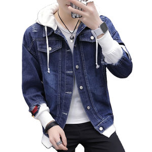 Chaqueta de piel de mezclilla personalizada para hombre Chaquetas de mezclilla para niños rasgadas con estilo de alta calidad para hombres a precio asequible servicio OEM - Product Image 1