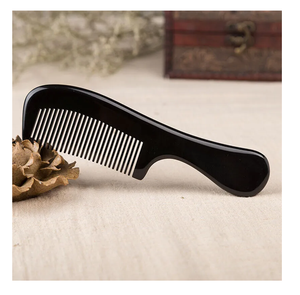 Fashionable Buffalo Horn & Cow Horn Eco-Friendly Natural <b>Hair</b> Grooming black color Comb <b>for</b> Home Use - Product Image 3