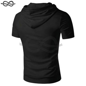 <b>Mens</b> <b>Short</b> <b>Sleeve</b> <b>Hoodies</b> Solid Hooded Pullover Casual 100% Cotton Stonewashed Print Quick Dry Breathable Lightweight - Product Image 2