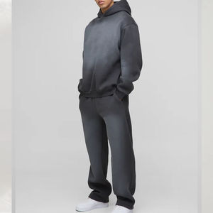 Conjunto de Chándal de 2 Piezas con Lavado Ácido Personalizado, Estilo Vintage para Hombre, Oversize, con Estampado Puff y Lavado por Pulverización, que incluye Sudadera con Capucha y Pantalones Jogger - Product Image 4